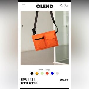 Olend Backpacks Orange Belt Bag with Glossy Finish and Black Zipper